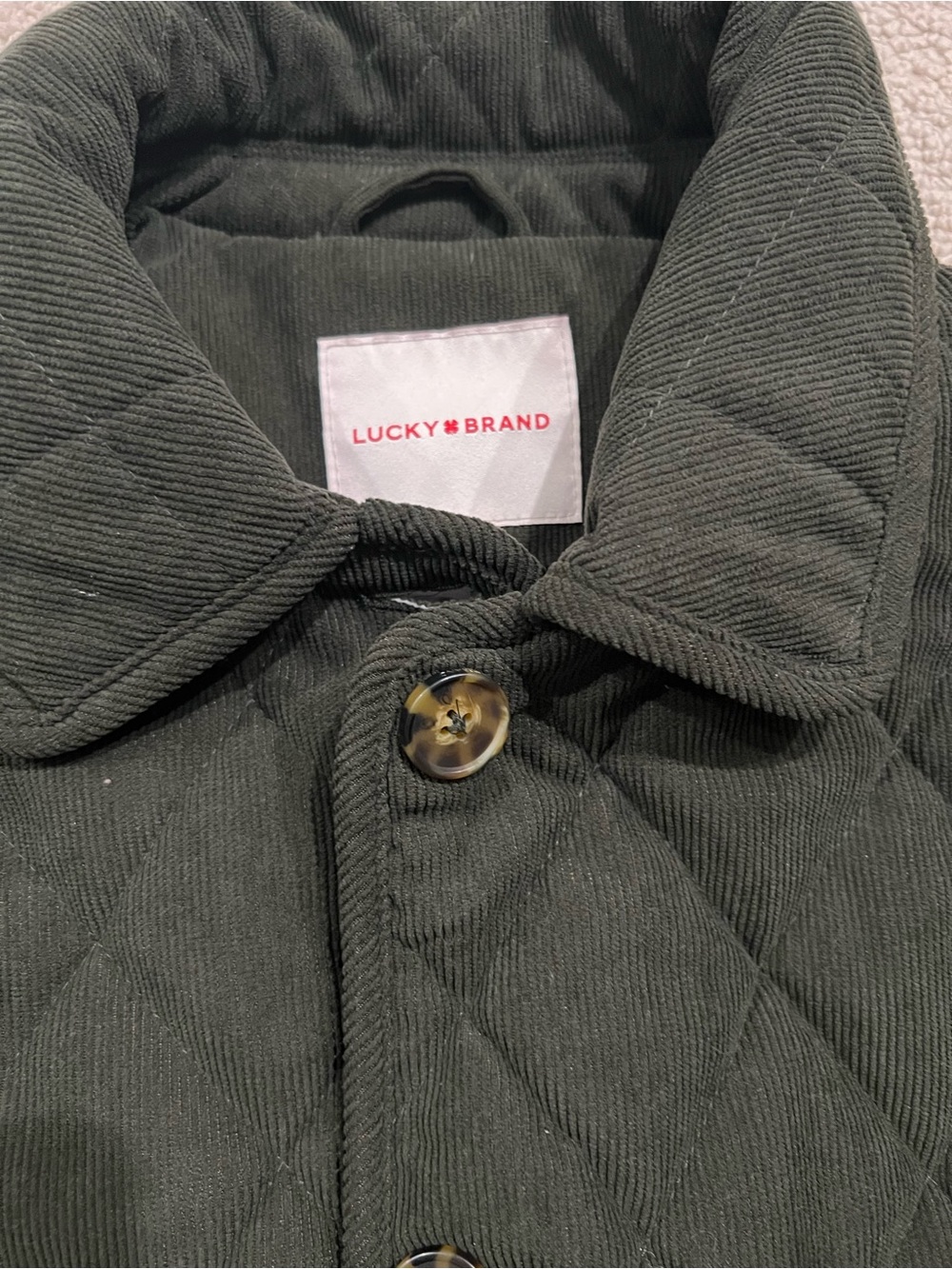Lucky Brand Quilted Olive Green Women's Jacket - Picture 5 of 5